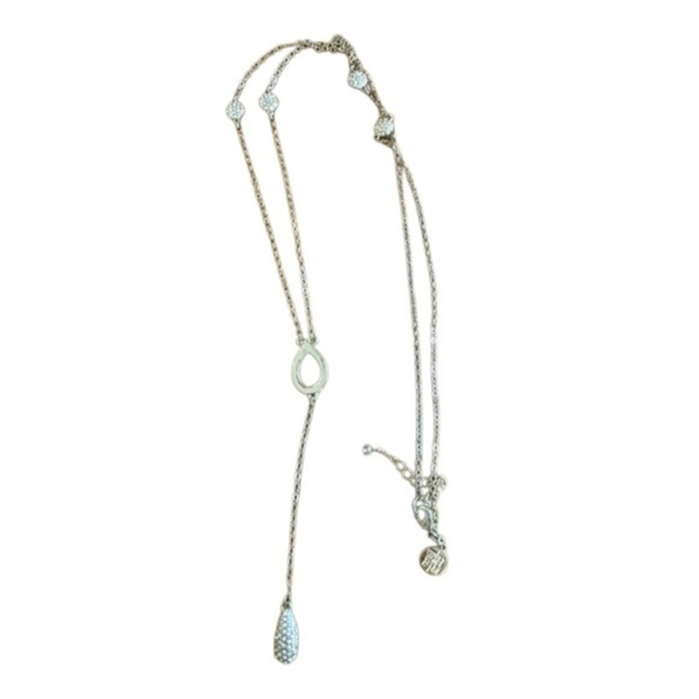 White House Black Market Silver Teardrop Necklace